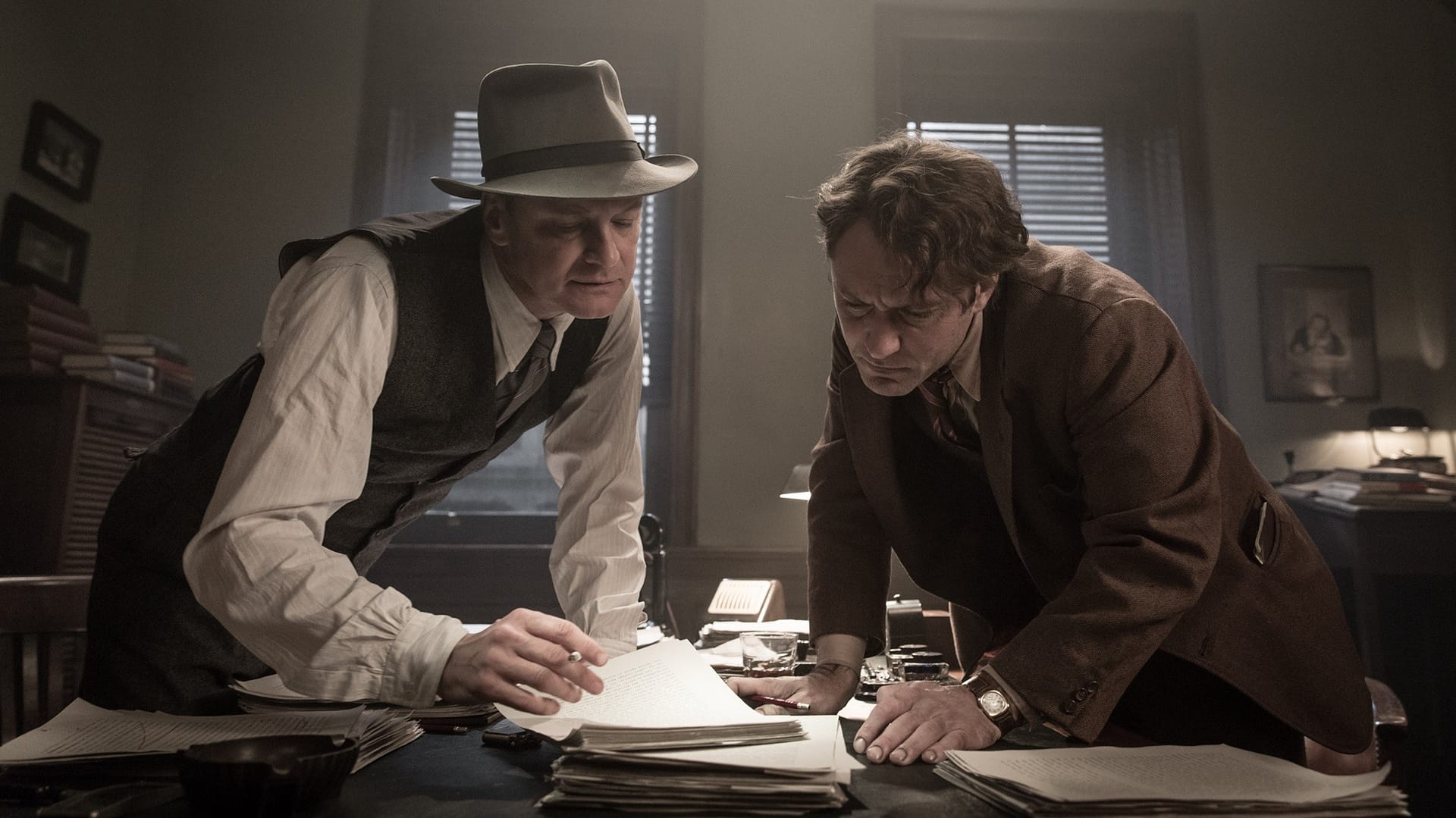 scena film Genius editing professionale romanzo , Perkins al lavoro sul romanzo di Wolfe